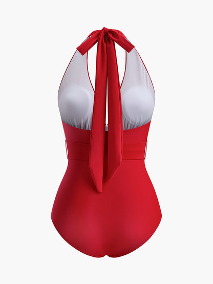 Classic Strapless Buckle Swimwear Dress