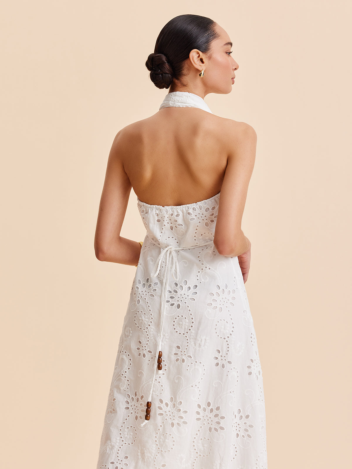 Floral Waist Belted Mid Length Summer Dress