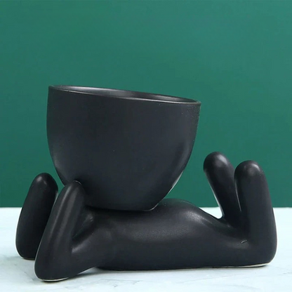 Handmade Ceramic Succulent Planter with Drainage Hole - TerraCotta-02-Nora Luxe