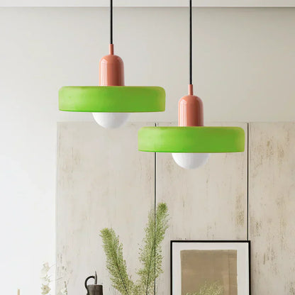 Hanging Ceiling Lamp - NordicLuxe-Green-Pink-9.84" x 7.09"-Nora Luxe