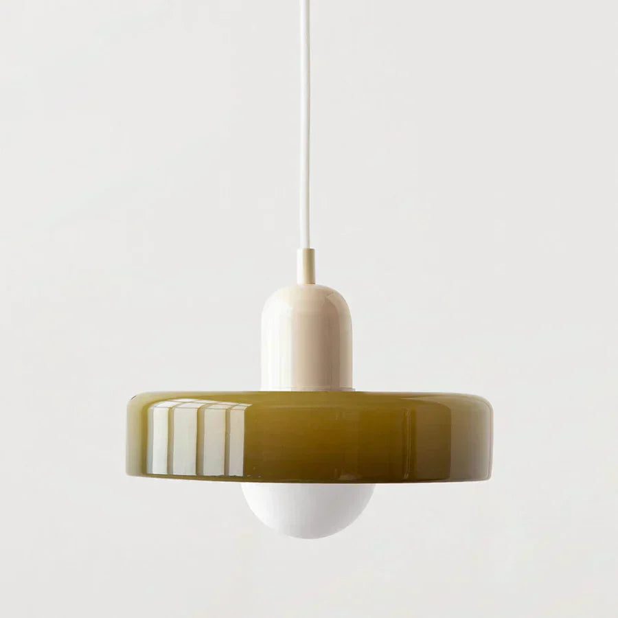 Hanging Ceiling Lamp - NordicLuxe-Olive green-Beige-9.84" x 7.09"-Nora Luxe
