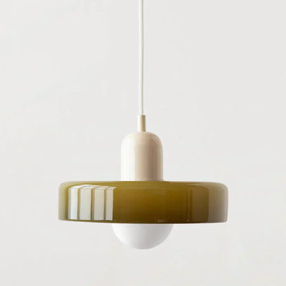 Hanging Ceiling Lamp - NordicLuxe-Olive green-Beige-9.84" x 7.09"-Nora Luxe