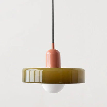 Hanging Ceiling Lamp - NordicLuxe-Olive green-Pink-9.84" x 7.09"-Nora Luxe