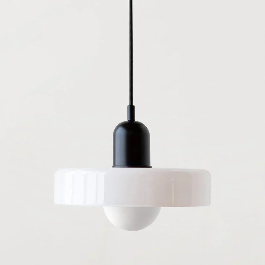 Hanging Ceiling Lamp - NordicLuxe-White-Black-9.84" x 7.09"-Nora Luxe