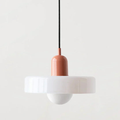 Hanging Ceiling Lamp - NordicLuxe-White-Pink-9.84" x 7.09"-Nora Luxe