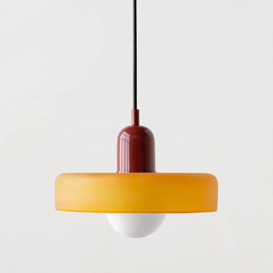 Hanging Ceiling Lamp - NordicLuxe-White-Red-9.84" x 7.09"-Nora Luxe