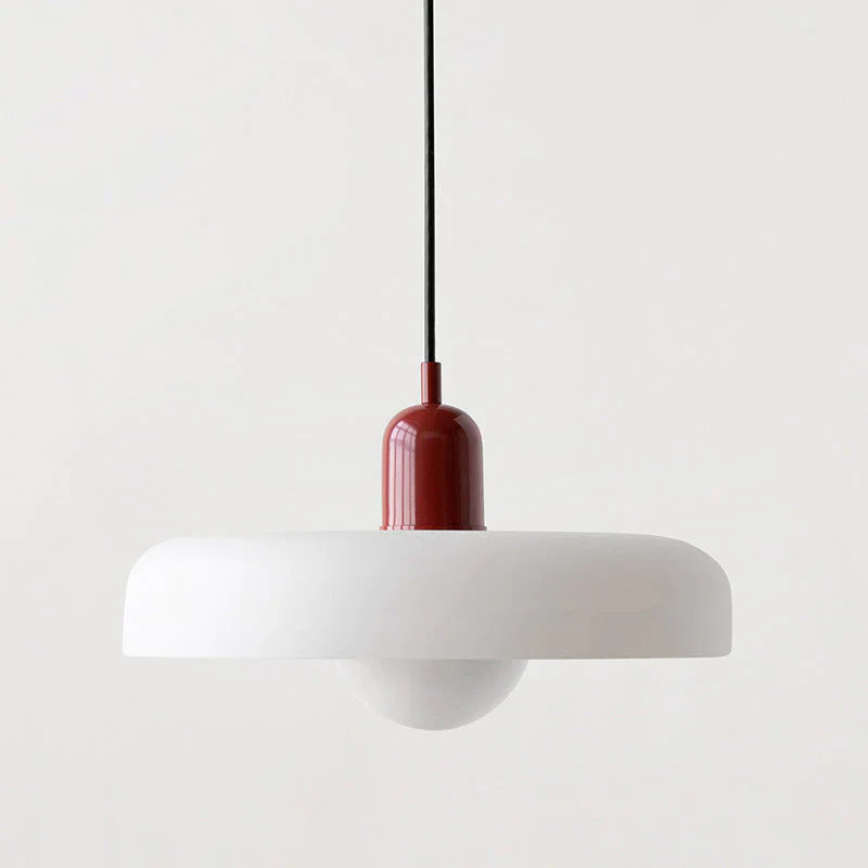 Hanging Ceiling Lamp - NordicLuxe-White-Red-9.84" x 7.09"-Nora Luxe