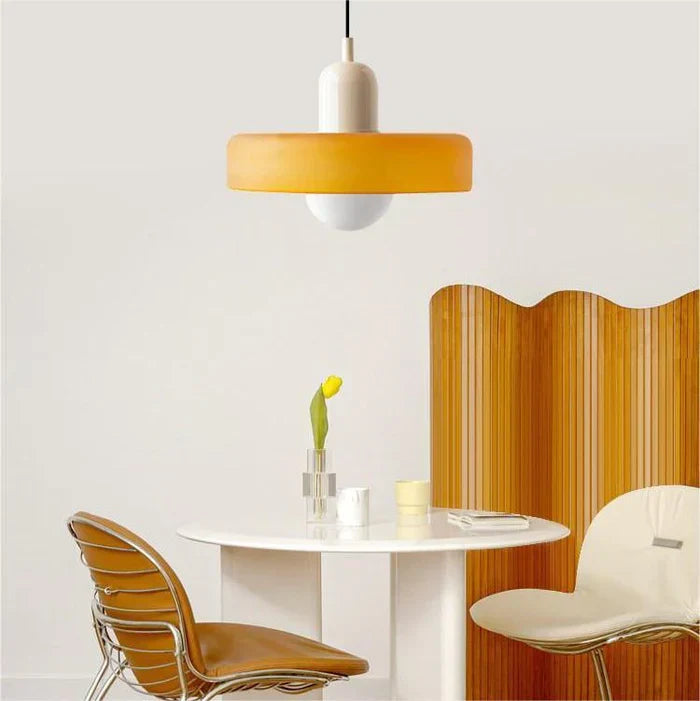 Hanging Ceiling Lamp - NordicLuxe-White-Red-9.84" x 7.09"-Nora Luxe