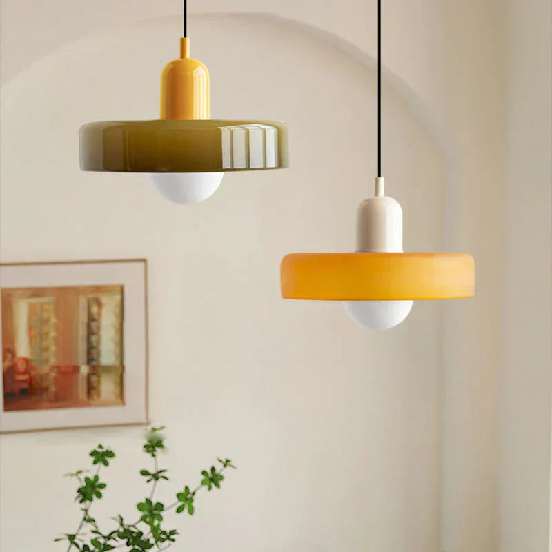 Hanging Ceiling Lamp - NordicLuxe-White-Red-9.84" x 7.09"-Nora Luxe