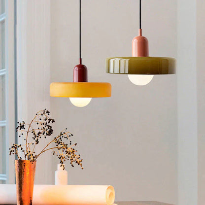 Hanging Ceiling Lamp - NordicLuxe-White-Red-9.84" x 7.09"-Nora Luxe