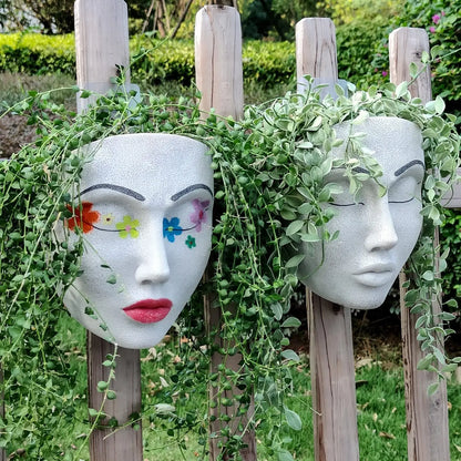 Unique Face Planter Hanging Pot - Pexav