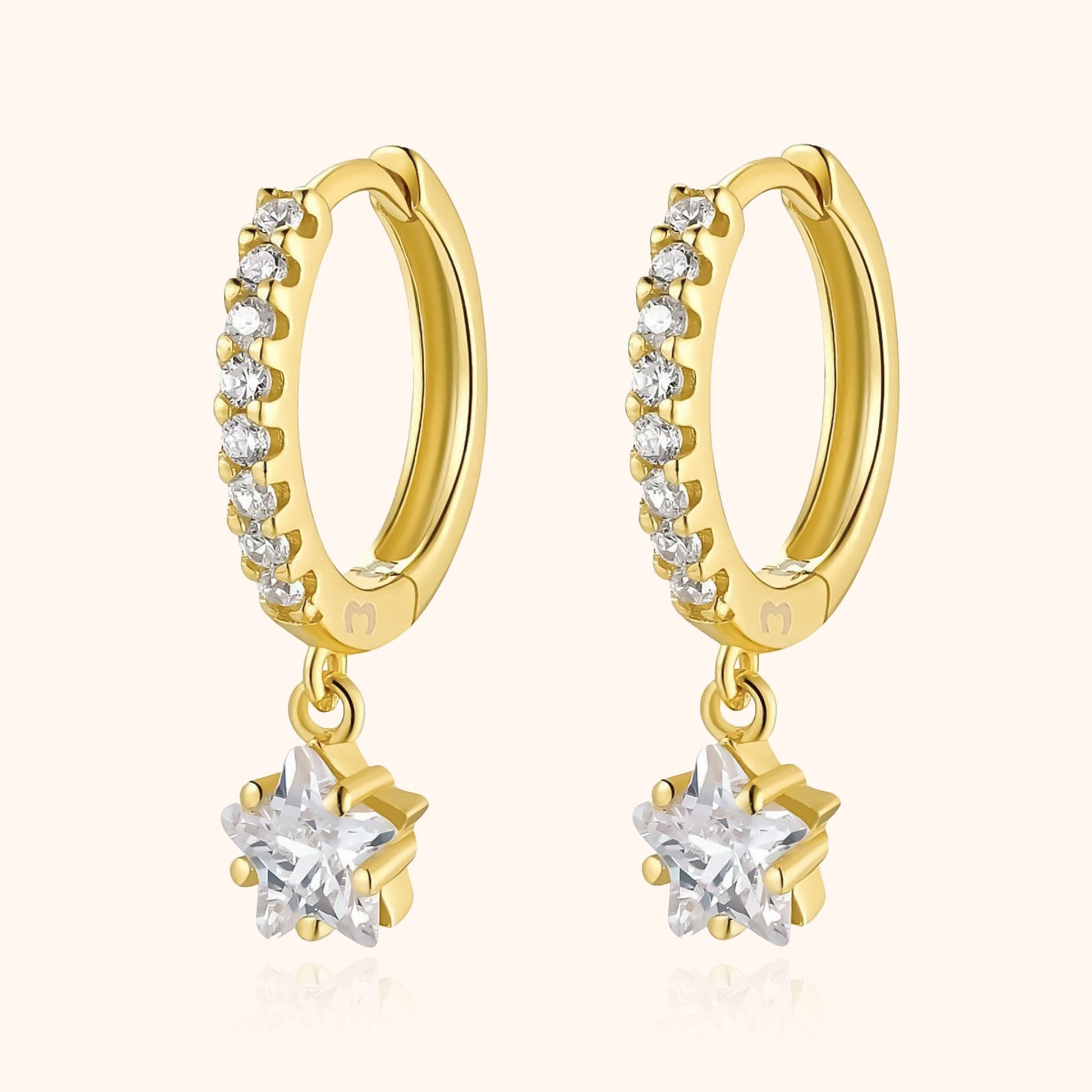 Shining Star Dangle Earrings - Pexav