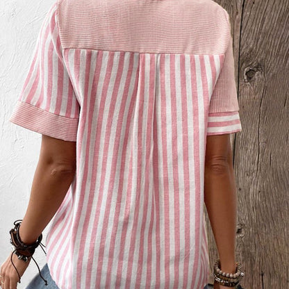 Image of Hannah | Women's Button-Down Striped Blouse