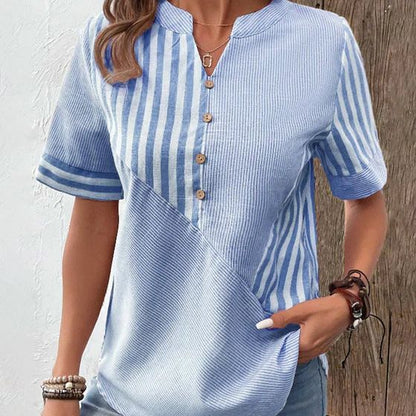 Image of Hannah | Women's Button-Down Striped Blouse