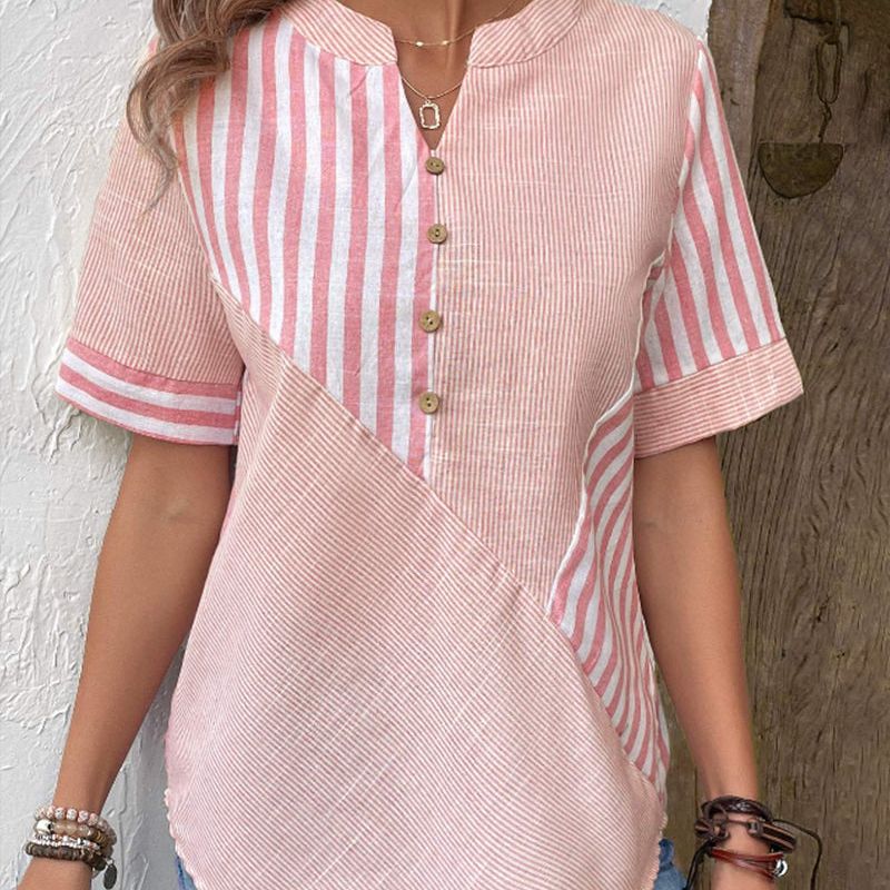 Image of Hannah | Women's Button-Down Striped Blouse