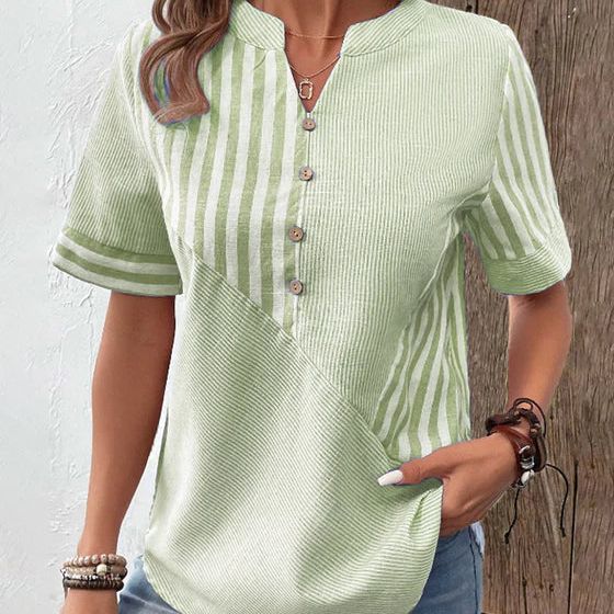 Image of Hannah | Women's Button-Down Striped Blouse