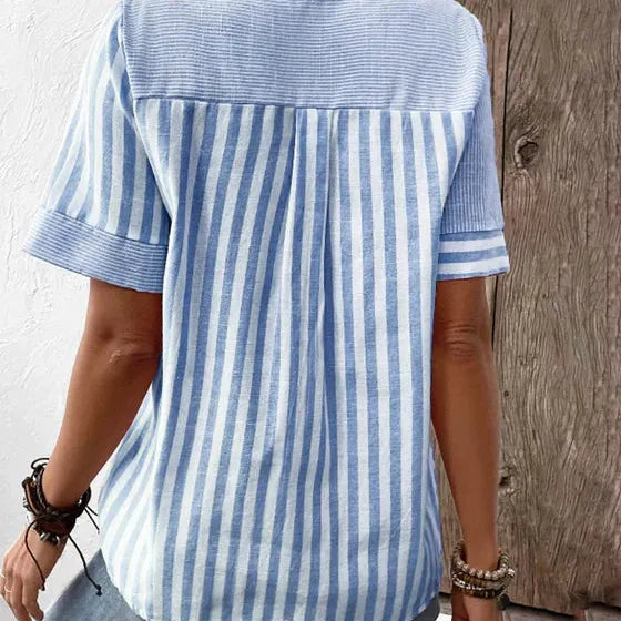Image of Hannah | Women's Button-Down Striped Blouse