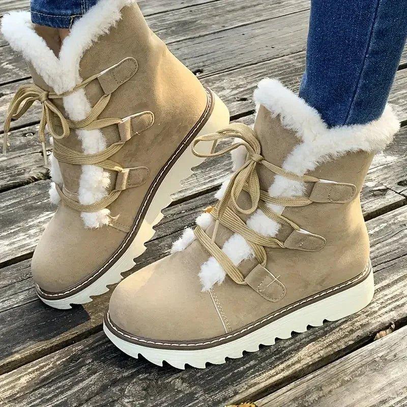 Warm Fuzzy Insulated Snow Boots - Olytrend