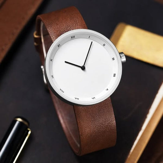 Classic Leather Mens Watch - Simple Stylish Timepiece - Nocini