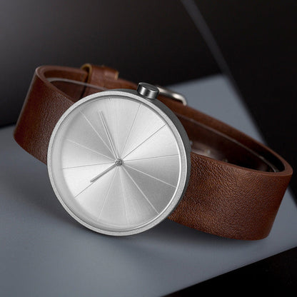 Simple Classic Leather Wristwatch for Men