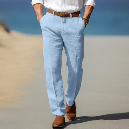Classic Fit Men's Pants with Side Pockets