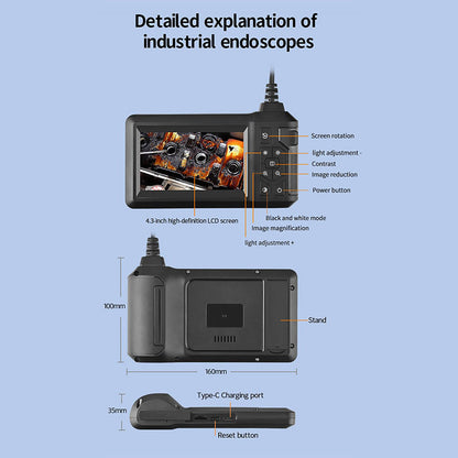 HD Inspection Endoscope with Screen – ScopeLite HD-Orange-Only (16.4 feet)-Nora Luxe