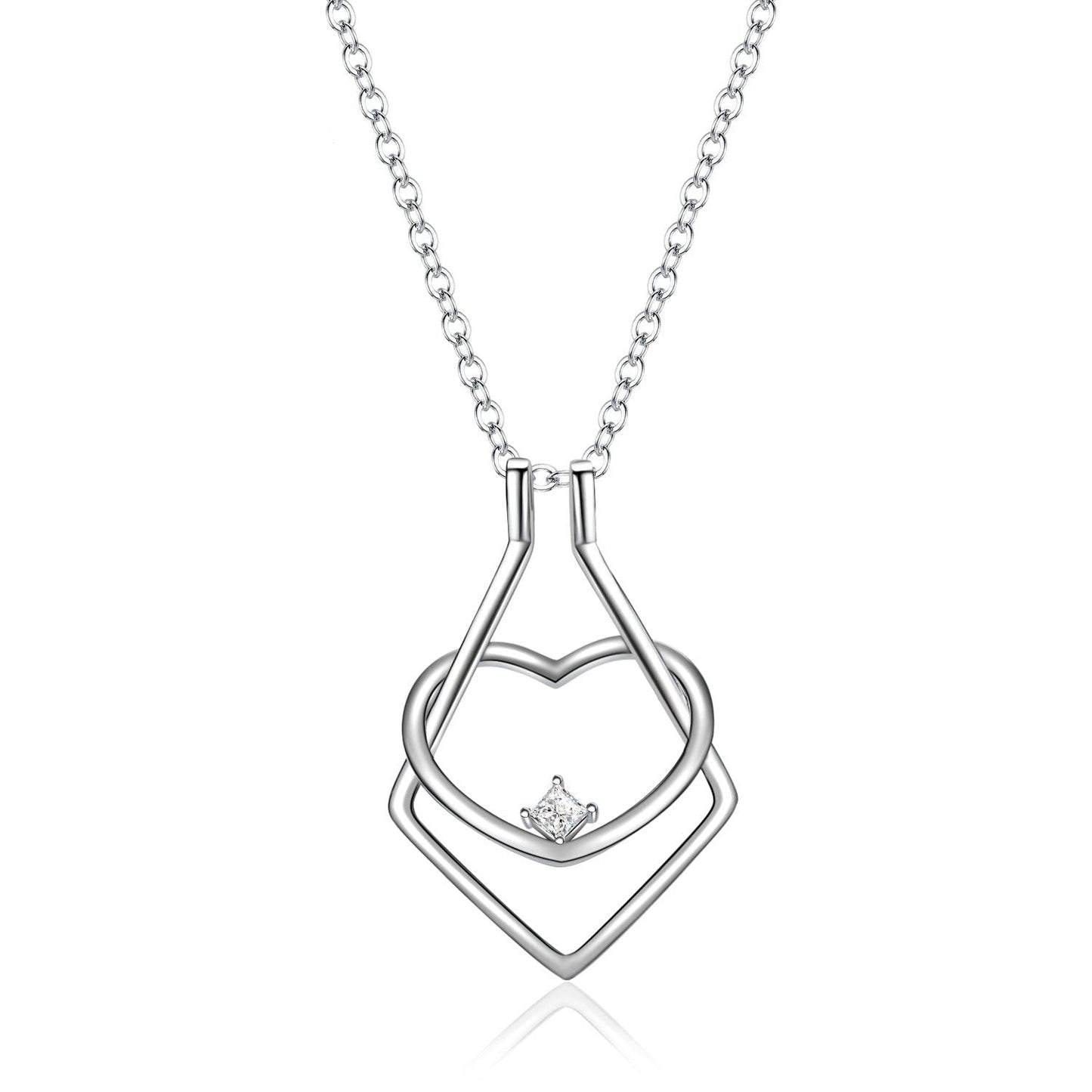 Lovely Heart Shaped Pendant Necklace - Pexav