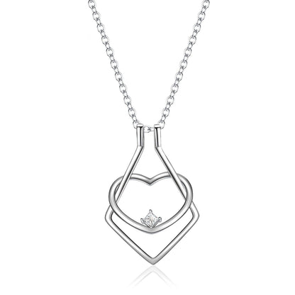 Lovely Heart Shaped Pendant Necklace - Pexav