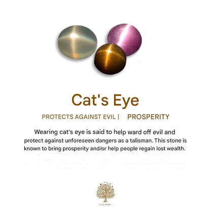 Heart-Shaped Cat's Eye Stone Rosary Necklace - Elara-Pink Cat's Eye Stone #heart-Nora Luxe