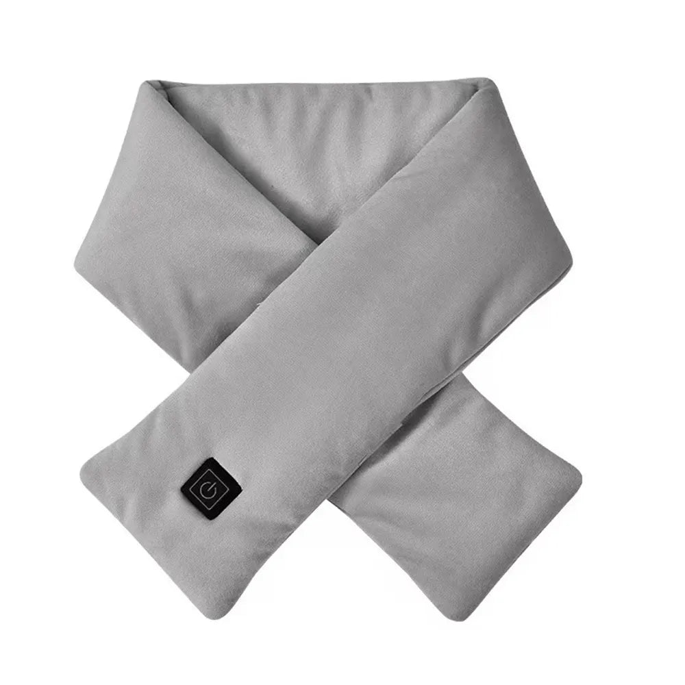 Heated Scarf for Neck Pain - ThermaWrap-Gray-Nora Luxe