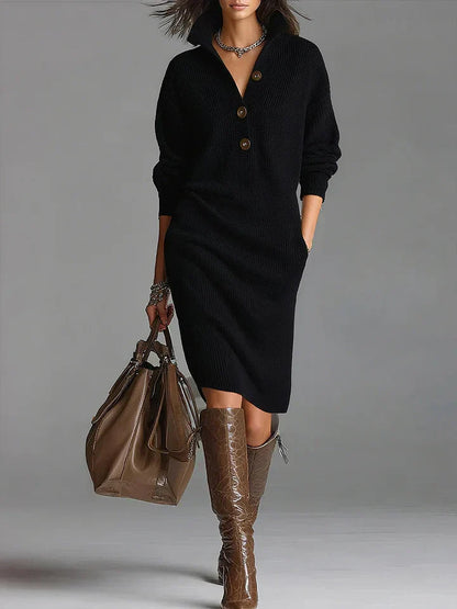 Comfy Women's Casual Sweater Dress - Olytrend
