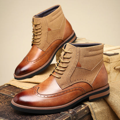 Image of Hector | Men's Wingtip Lace-Up Ankle Boots