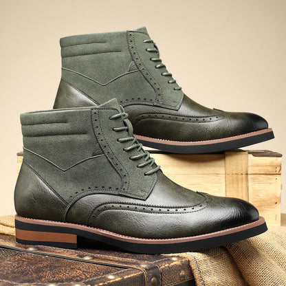 Image of Hector | Men's Wingtip Lace-Up Ankle Boots