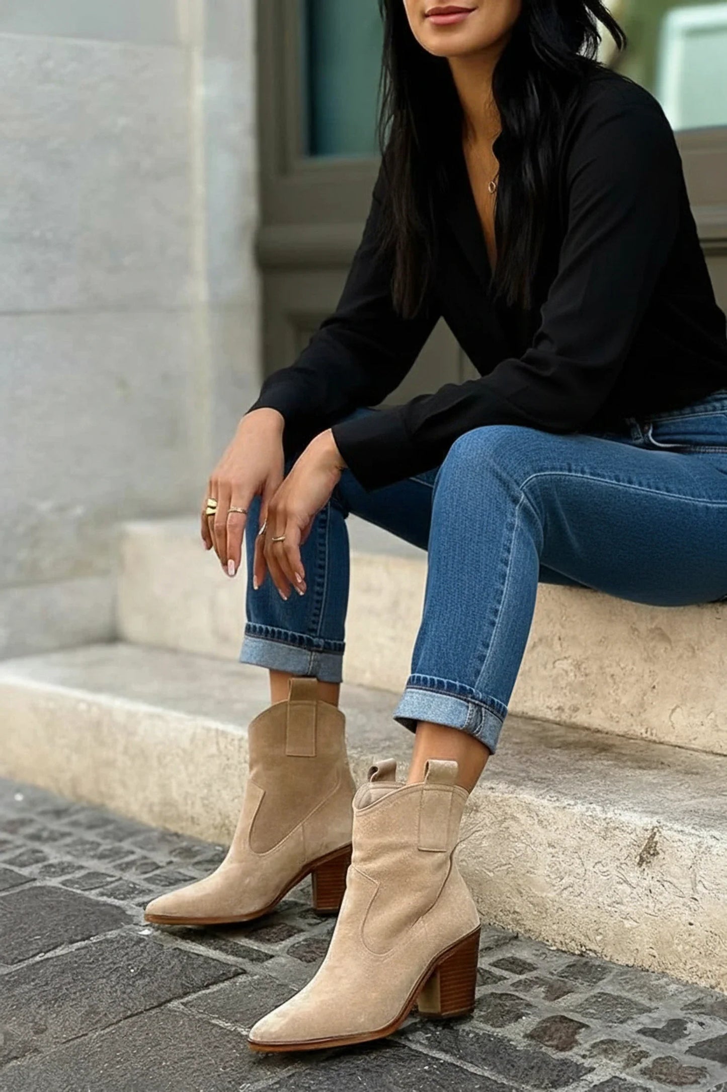 Low Heel Ankle Boots for Ladies