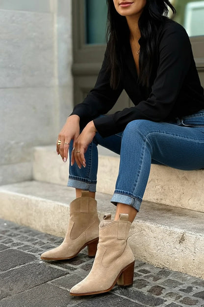 Low Heel Ankle Boots for Ladies