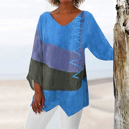 Elegant V-Neck Long Sleeve Shirt