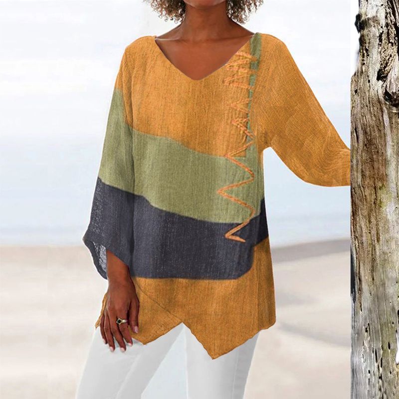 Elegant V-Neck Long Sleeve Shirt
