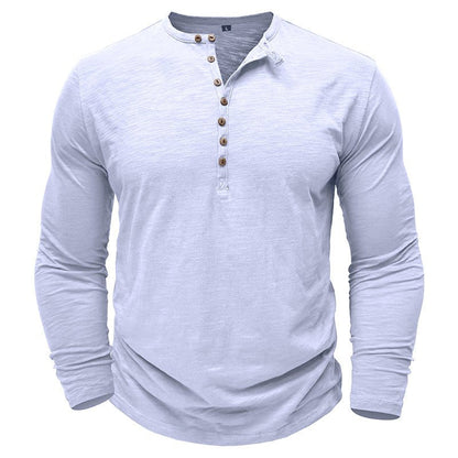 Classic Men's Textured Long Sleeve Button Shirt