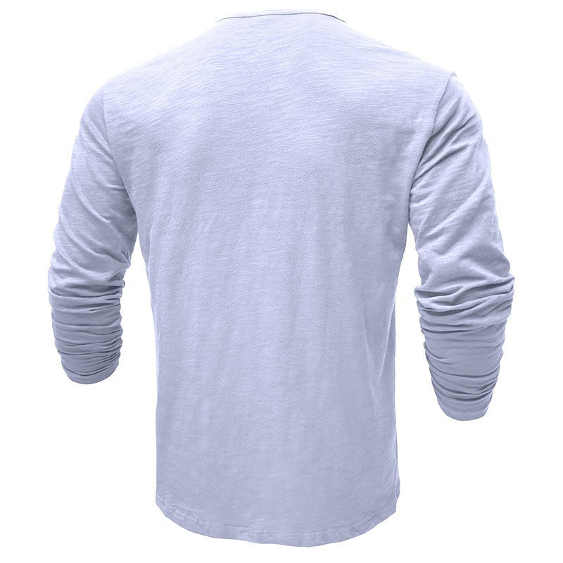 Classic Men's Textured Long Sleeve Button Shirt