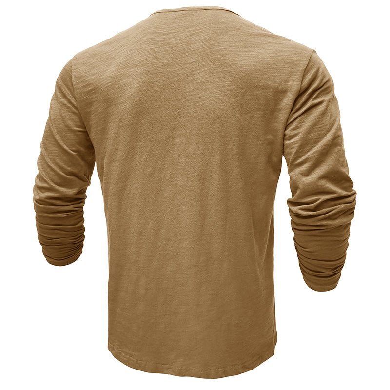 Classic Men's Textured Long Sleeve Button Shirt