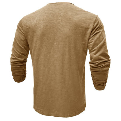 Classic Men's Textured Long Sleeve Button Shirt