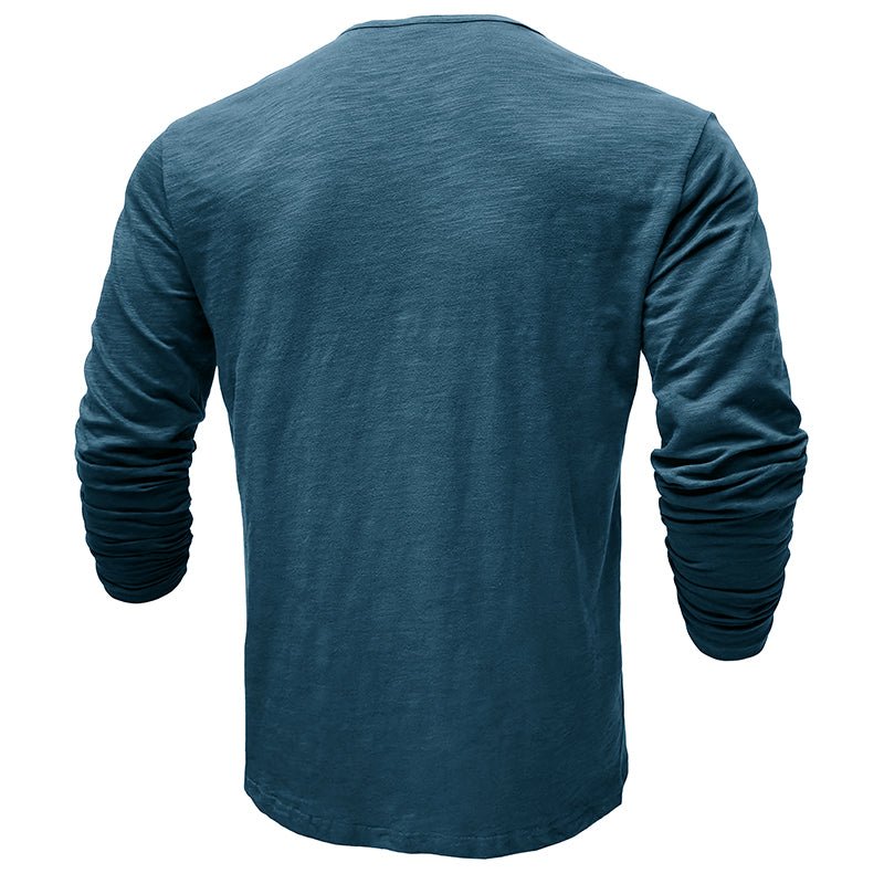 Classic Men's Textured Long Sleeve Button Shirt