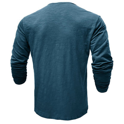 Classic Men's Textured Long Sleeve Button Shirt