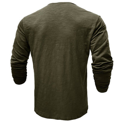 Classic Men's Textured Long Sleeve Button Shirt