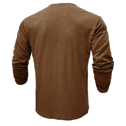 Classic Men's Textured Long Sleeve Button Shirt
