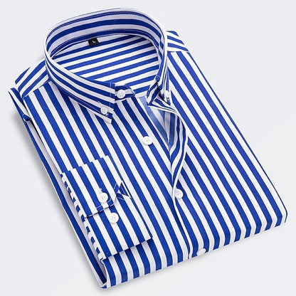 Classic Navy Blue Stripe Shirt