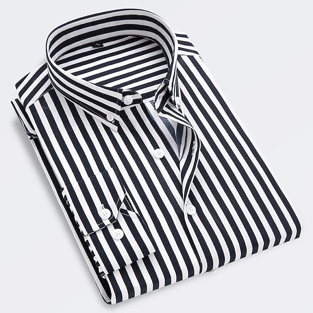Classic Navy Blue Stripe Shirt