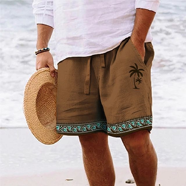 Comfortable Men's Beach Shorts Graphic Print Quick Dry - Nocini