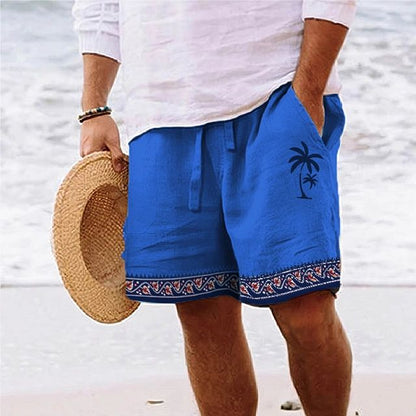 Comfortable Men's Beach Shorts Graphic Print Quick Dry