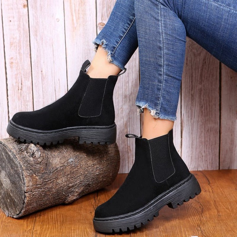 Comfortable Block Heel Ankle Boots